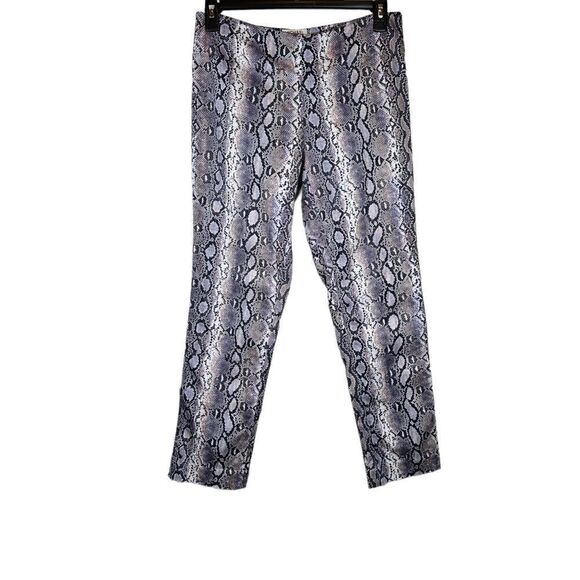 MICHAEL KORS Snake Print Cropped Pants In Browns Size 8 - Picture 1 of 6